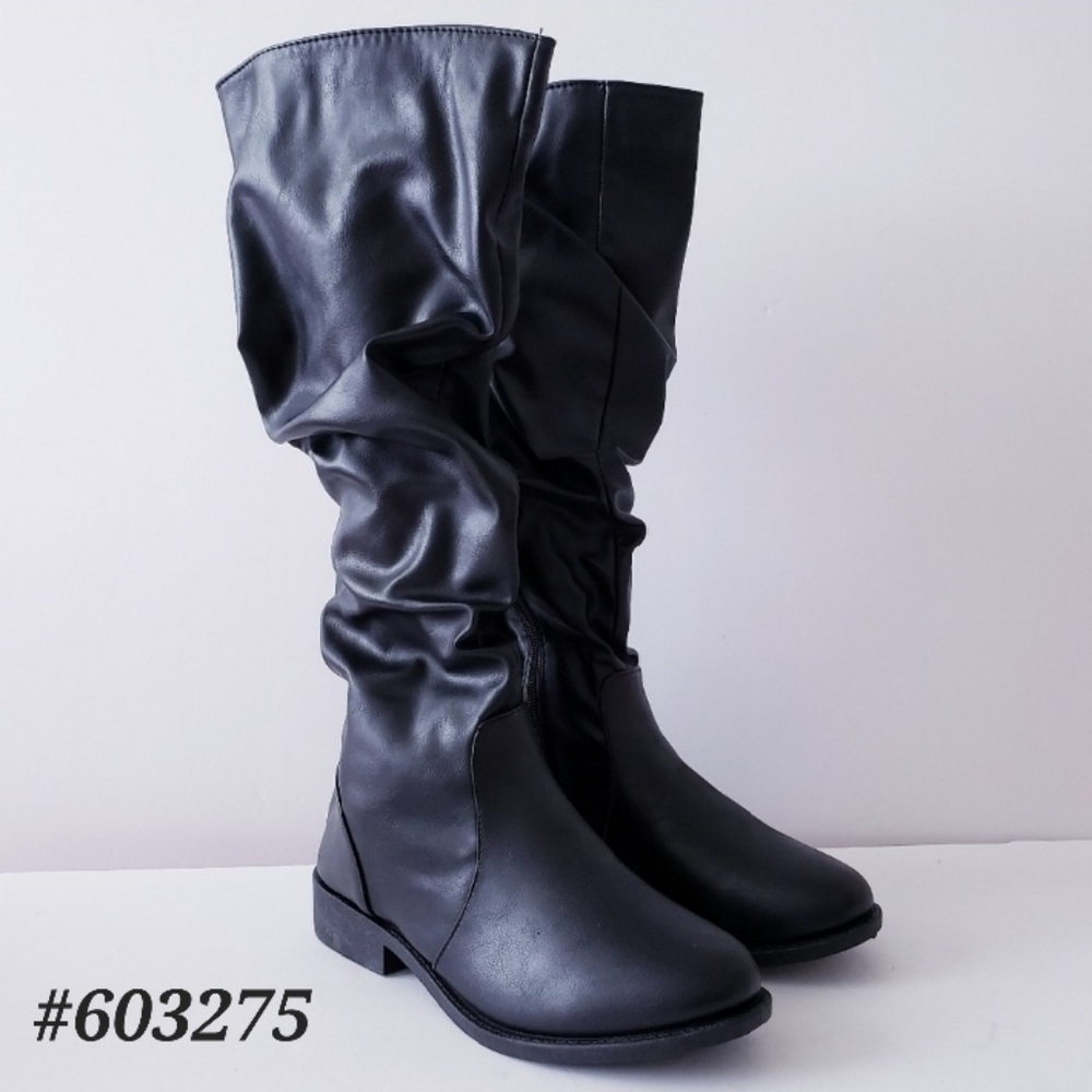 Qupid NEW! black scrunched boots sz 7.5🤍